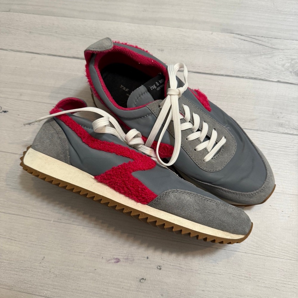 rag & bone Women's Retro Runner Low Top color lead‎ Sneakers 38.5
